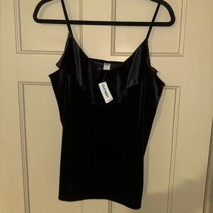 Old Navy Black Tank with Ruffle